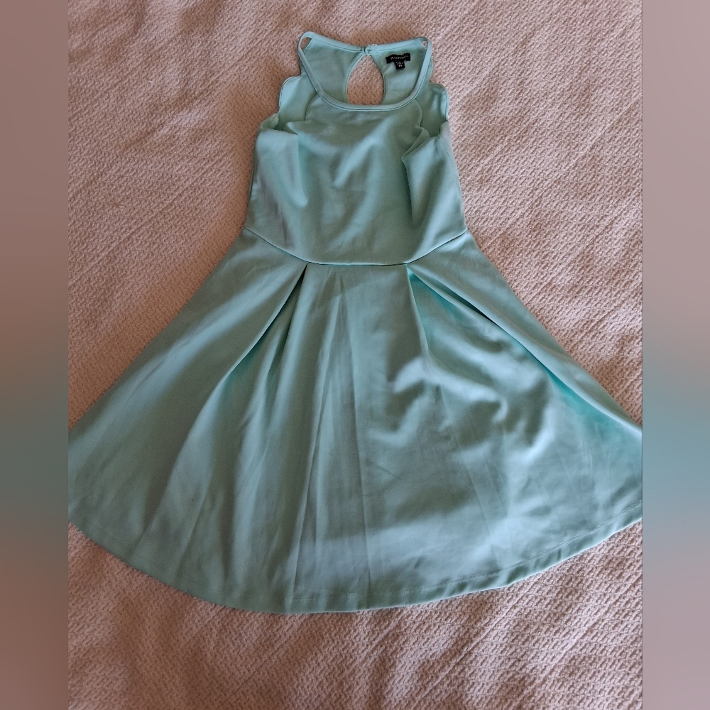 Zunie Green Halter Fit and Flare Dress
